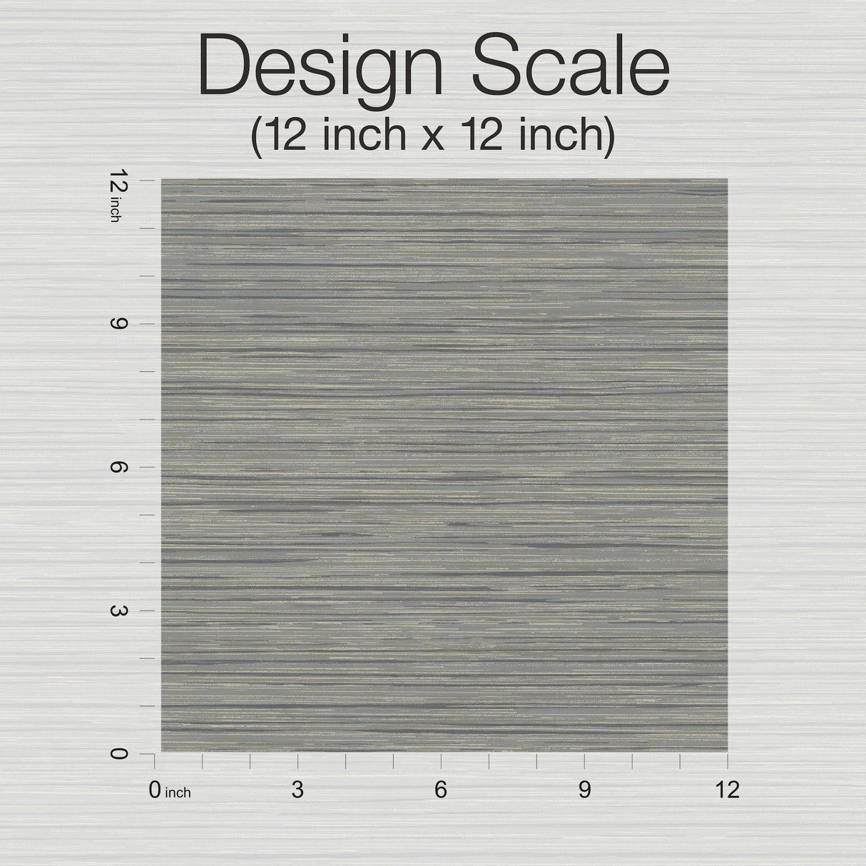Vista Charcoal Textured Wallpaper with Raised Ink Horizontal Stria - York OI0735