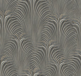 Candice Olson Deco Fountain black non woven wallpaper pattern OL2768