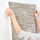 Reserve Grey Faux Aged Wood Grain Prepasted Wallpaper - Magnolia Home OM3601