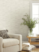 Reserve Off White Faux Aged Wood Grain Prepasted Wallpaper - York OM3602