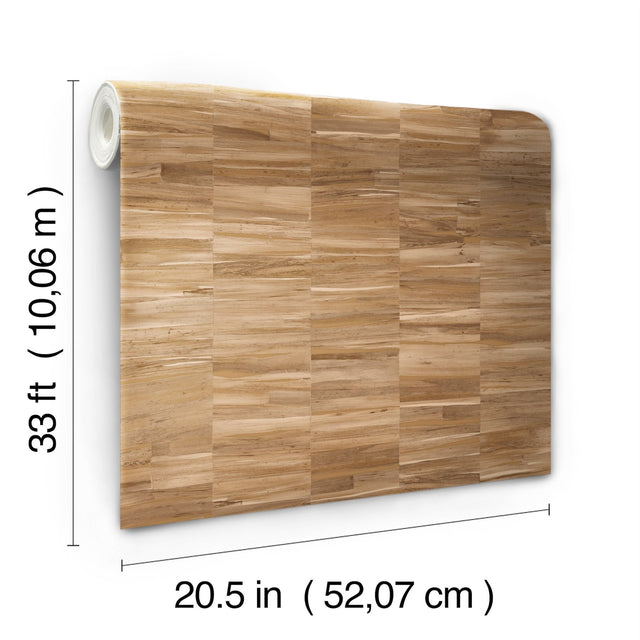 Reserve Brown Woodgrain Prepasted Wallpaper - York OM3603