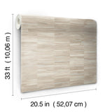 Reserve Beige Wallpaper with Faux Aged Wood Grain Pattern - York OM3604