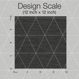 Ridge Midnight Black Geometric Triangles Prepasted Wallpaper - York OM3613