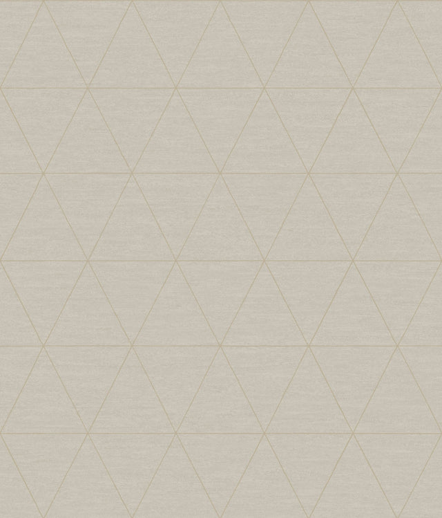 Ridge Taupe Geometric Wallpaper with Linear Triangle Motif - York OM3614