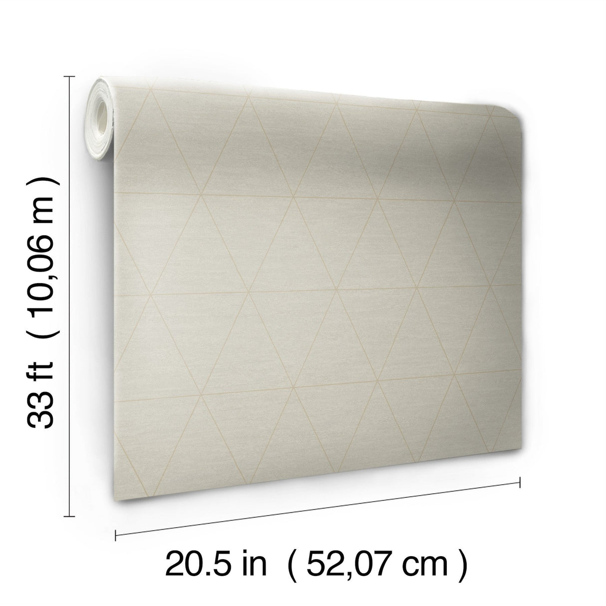 Ridge Taupe Geometric Wallpaper with Linear Triangle Motif - York OM3614