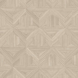 Parquet Beige Wallpaper with Geometric Wood Inlay Motif - York OM3623