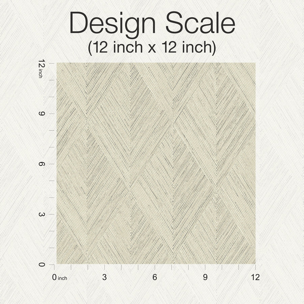 Belmont Beige Woven Diamond Wood Wallpaper- Magnolia Home OM3633