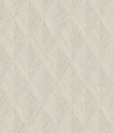 Belmont Taupe Wallpaper with Woven Diamond Wood Motif - York OM3634