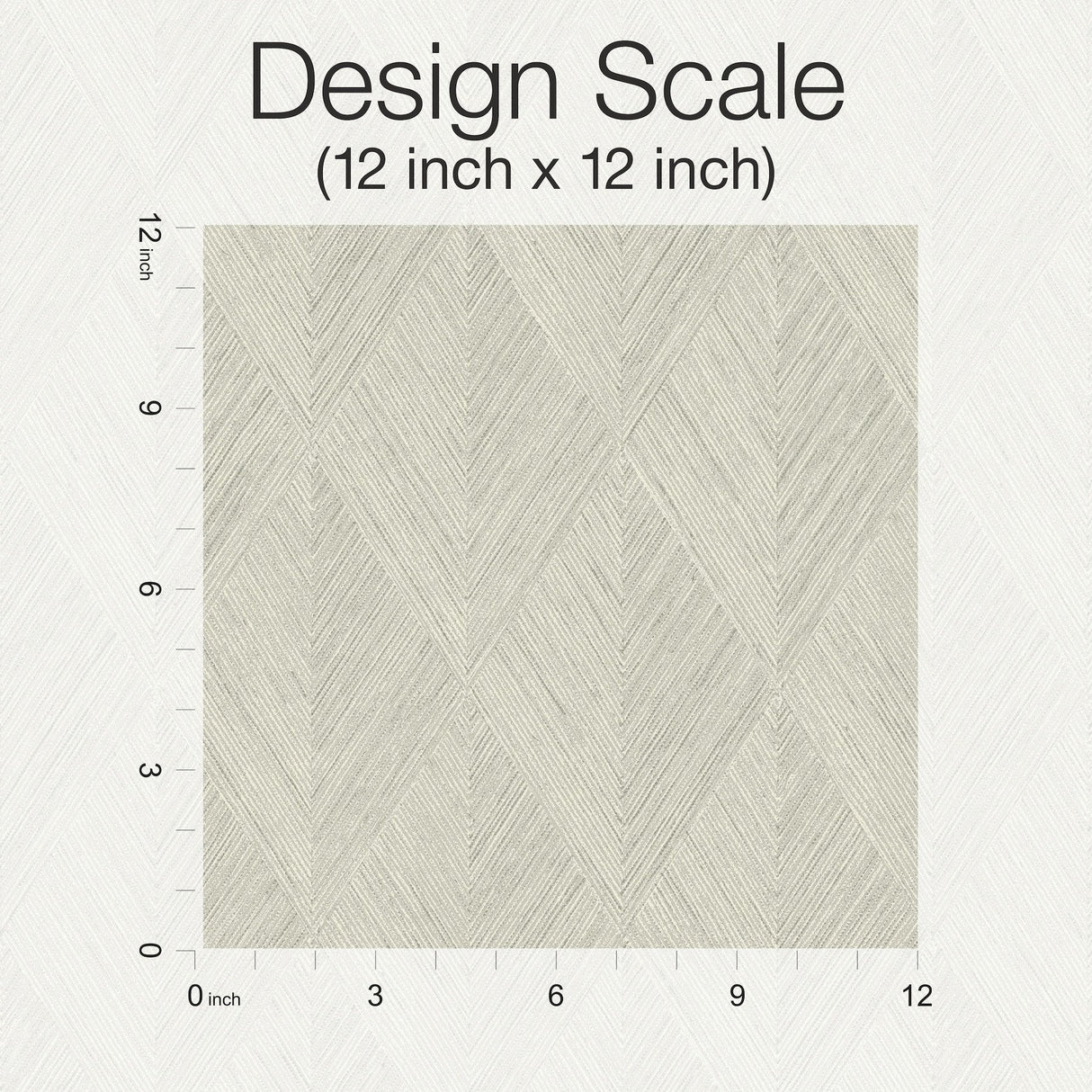 Belmont Taupe Wallpaper with Woven Diamond Wood Motif - York OM3634