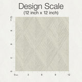 Belmont Taupe Wallpaper with Woven Diamond Wood Motif - York OM3634