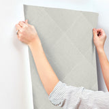 Channel Black Geometric Wallpaper with Diamond Furrow Pattern - York OM3641