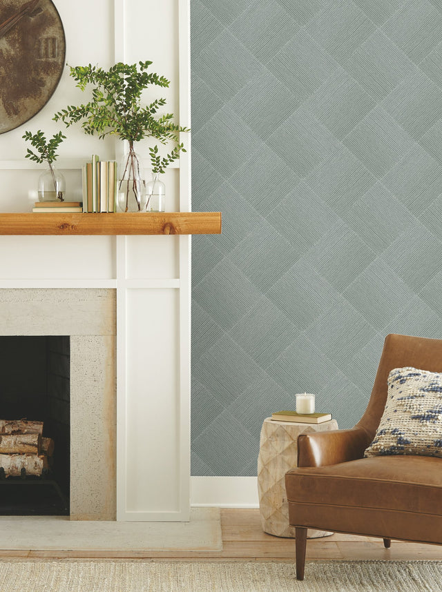 Channel Green Geometric Diamond Wallpaper - York OM3642