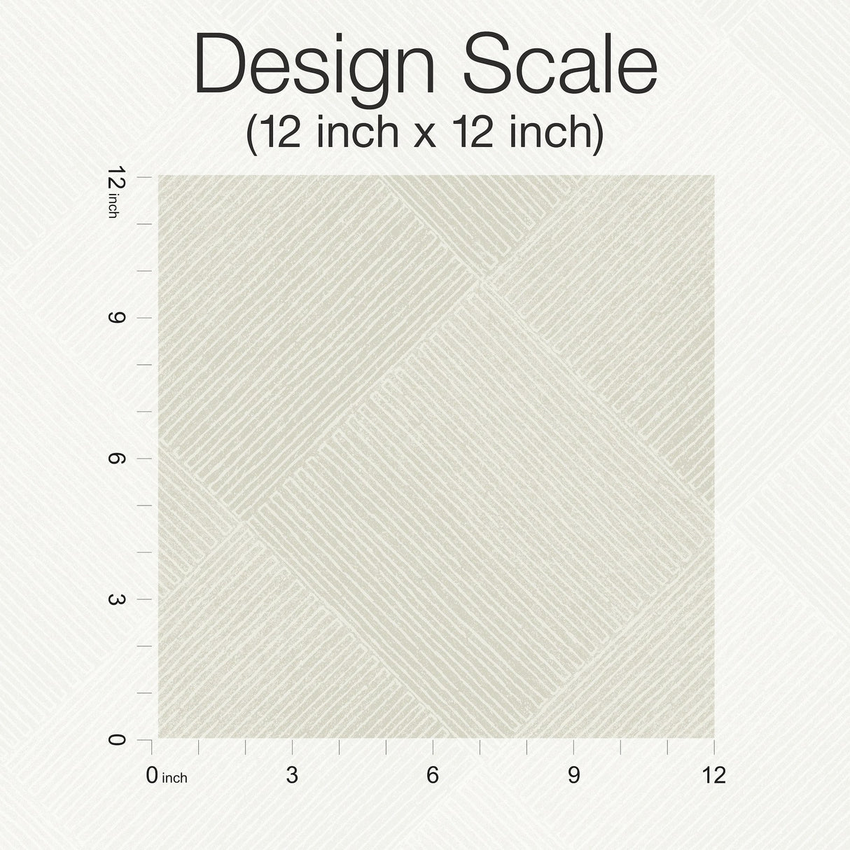 Channel Beige Geometric Wallpaper with Diamond Line Motif - York OM3644