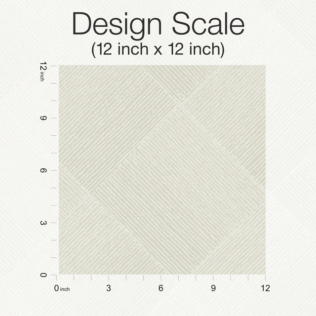 Channel Beige Geometric Wallpaper with Diamond Line Motif - York OM3644