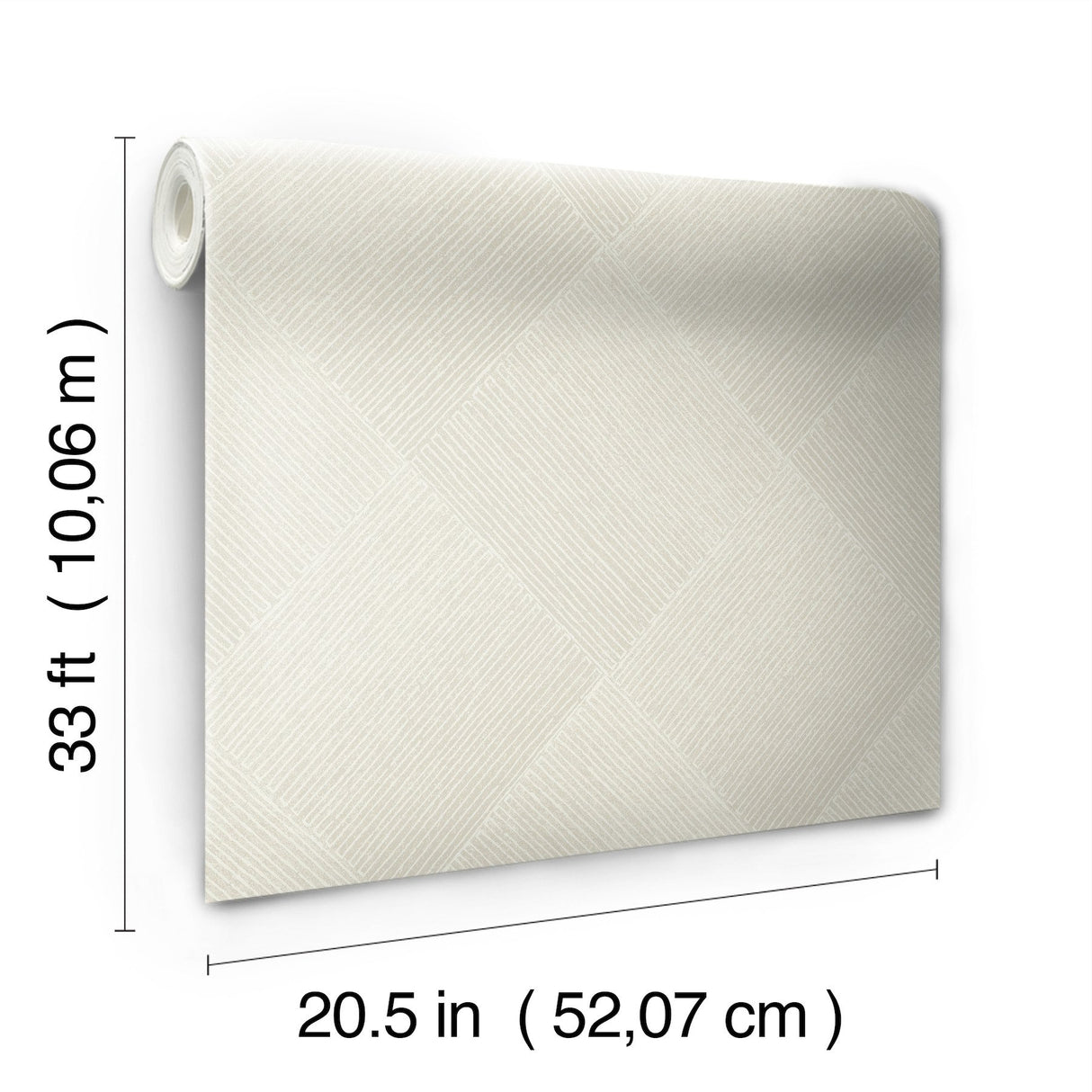 Channel Beige Geometric Wallpaper with Diamond Line Motif - York OM3644