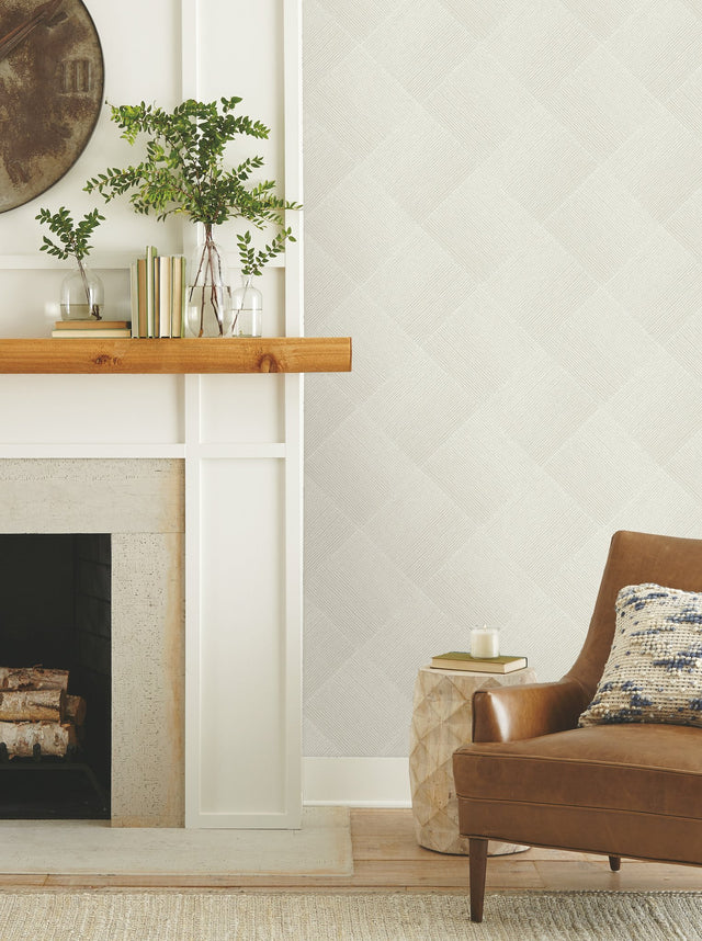 Channel Beige Geometric Wallpaper with Diamond Line Motif - York OM3644