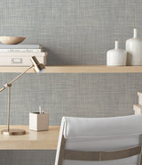 Traverse Grey Weaves Prepasted Wallpaper - Magnolia Home OM3652