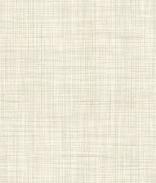 Traverse Cream Wallpaper with Crosshatch Weave Pattern - York OM3653