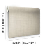 Traverse Brown Wallpaper with Woven Crosshatch Weave Pattern - York OM3654