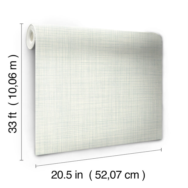 Traverse White Wallpaper with Woven Weaves Pattern - York OM3655