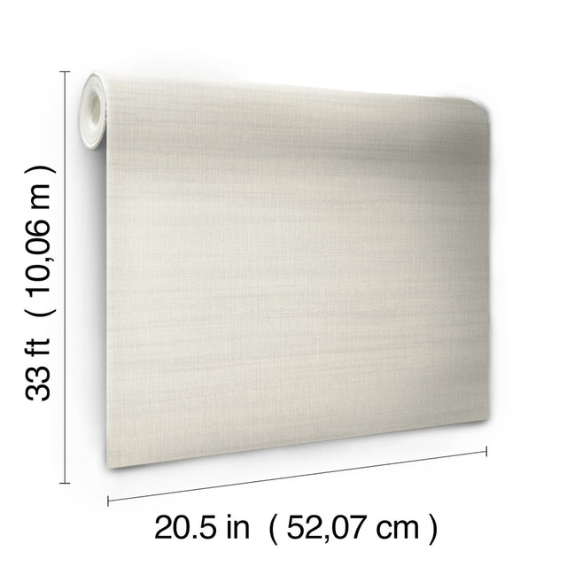 Washed Loft Linen Grey Wallpaper with Textured Linen Weave - York OM3663