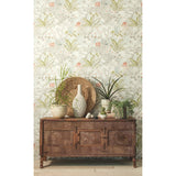 Flowering Desert Grey Wallpaper with Southwestern Floral and Cactus Motif - York ON1613