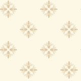 Honey Bee Gold & Cream Wallpaper with Metallic Bee Medallion Pattern - York ON1641