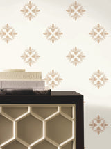 Honey Bee Gold & Cream Wallpaper with Metallic Bee Medallion Pattern - York ON1641