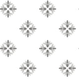 Honey Bee Black & White Wallpaper with Bee Medallion Motif - York ON1643