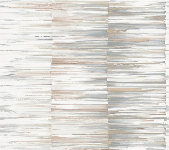 Artist's Palette Cream & Rust Wallpaper with Painterly Brushstroke Stripes - York OS4231