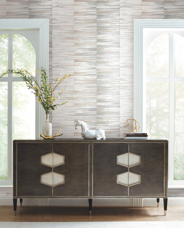 Artist's Palette Cream & Rust Wallpaper with Painterly Brushstroke Stripes - York OS4231