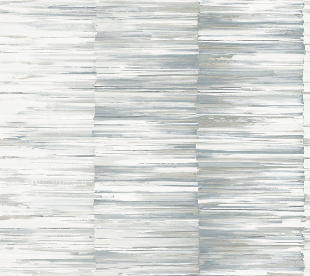 Artist's Palette Blue & Grey Wallpaper with Painterly Brushstroke Stripe - York OS4238