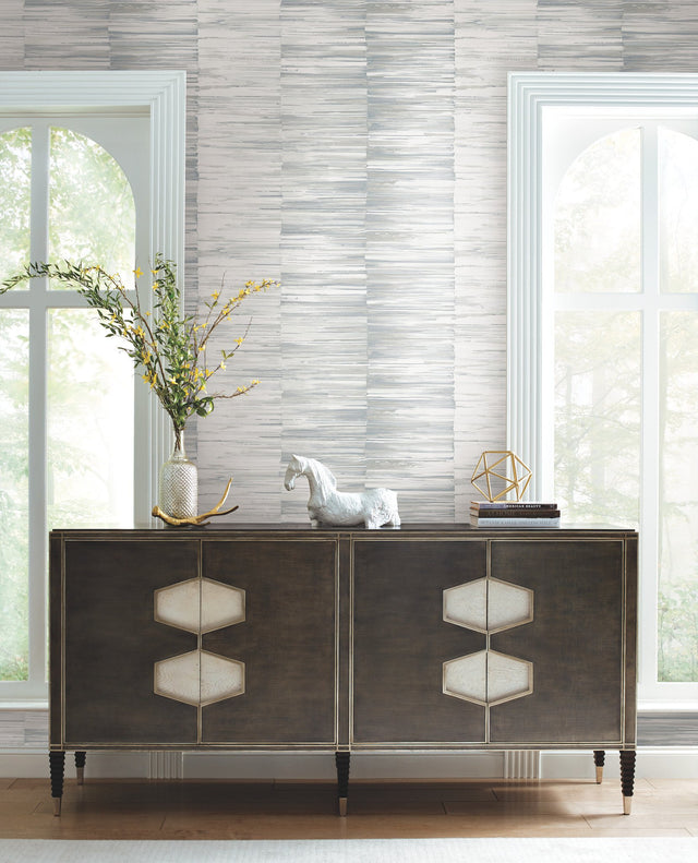 Artist's Palette Blue & Grey Wallpaper with Painterly Brushstroke Stripe - York OS4238