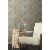 Leaf Concerto Taupe Wallpaper with Botanical Leaf Pattern - York OS4243