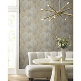 Leaf Concerto Taupe Wallpaper with Botanical Leaf Pattern - York OS4243