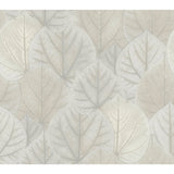 Leaf Concerto Grey Wallpaper with Botanical Leaf Pattern - York OS4246