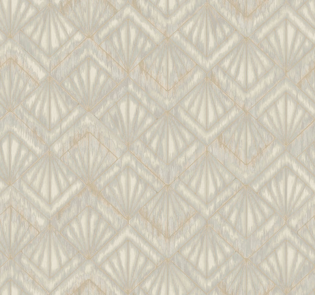 Modern Shell Grey & Beige Geometric Wallpaper - York OS4271