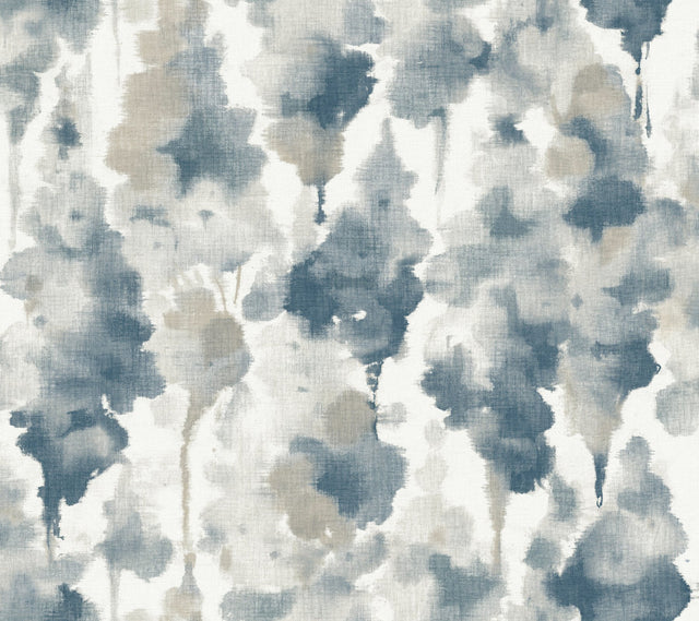 Mirage Navy Wallpaper with Watercolor Botanical Motif - York OS4291