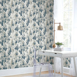 Mirage Navy Wallpaper with Watercolor Botanical Motif - York OS4291