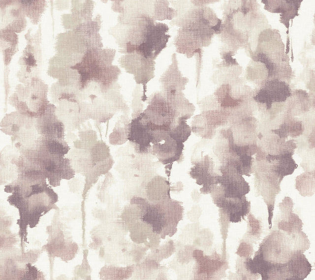 Mirage Purple Watercolor Botanical Wallpaper - York OS4293