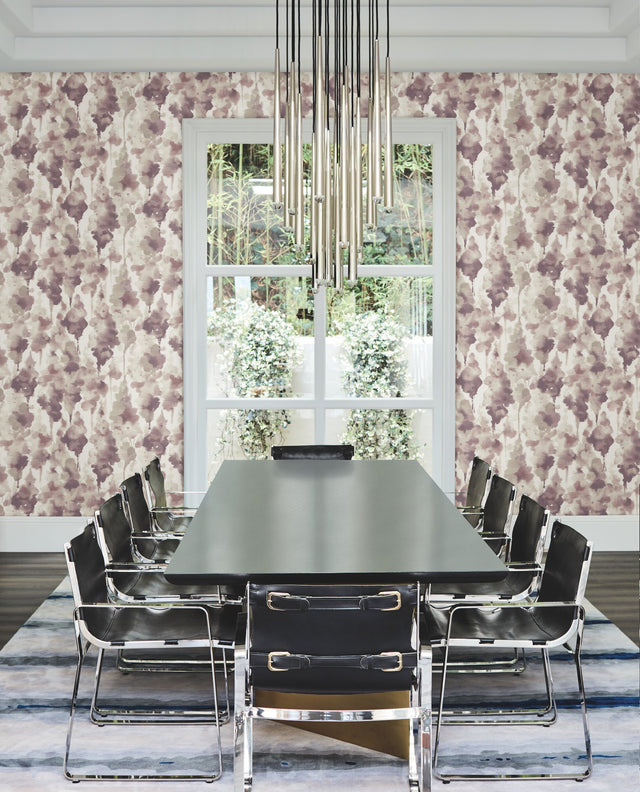 Mirage Purple Watercolor Botanical Wallpaper - York OS4293