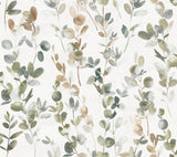 Joyful Eucalyptus Green Watercolor Leaf Wallpaper - York OS4311