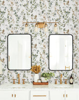 Joyful Eucalyptus Green Watercolor Leaf Wallpaper - York OS4311