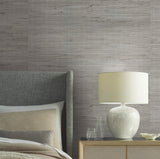 Jute Silver & Blue Metallic Grasscloth Wallpaper - Candice Olson Modern Nature 2nd Edition - York OS4324