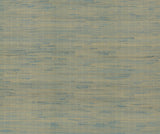 Jute Gold & Blue Metallic Grasscloth Wallpaper with Metallic Jute Pattern - York OS4326