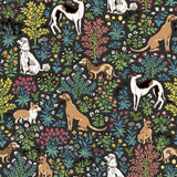 Must Love Dogs Charcoal Peel and Stick Wallpaper by NuWallpaper x PrintFresh - PFS6381