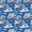 Meowing Mermaids Blue Peel and Stick Wallpaper by NuWallpaper x PrintFresh - PFS6393