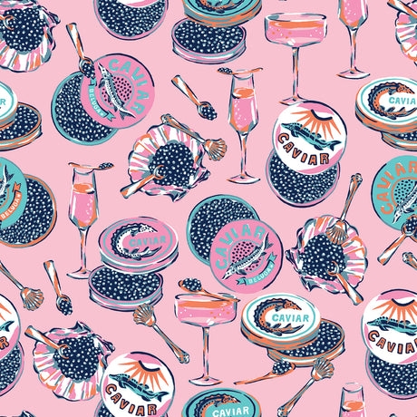 Champagne and Caviar Pink Peel and Stick Wallpaper by NuWallpaper - PFS6556