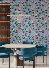 Champagne and Caviar Lavendar by NuWallpaper Peel and Stick Wallpaper - Eclectic Food and Drink Novelty Design, 20.5-in x 18-ft Roll - PFS6559