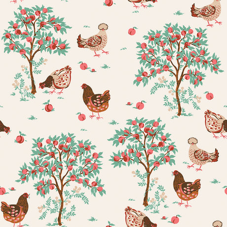Hen House Linen Peel and Stick Wallpaper by NuWallpaper - PFS6561
